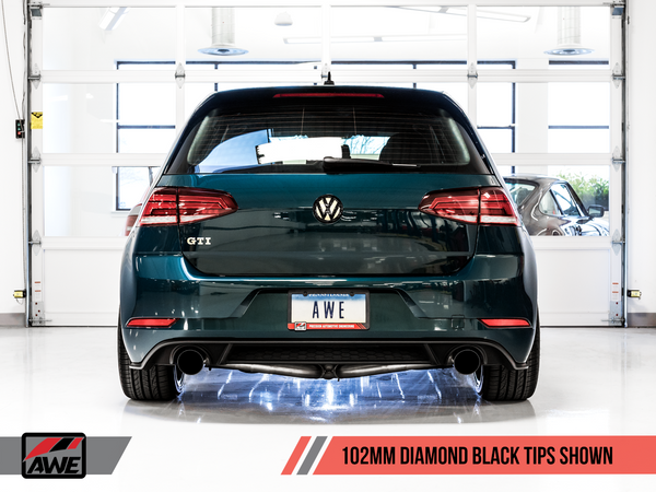 AWE Tuning Touring Edition Exhaust for VW MK7.5 GTI - Diamond Black Tips (3015-33096)
