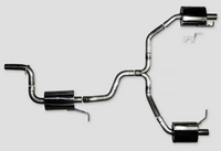 AWE Tuning VW CC Touring Edition Exhaust Dual Outlet - Chrome Silver Tips