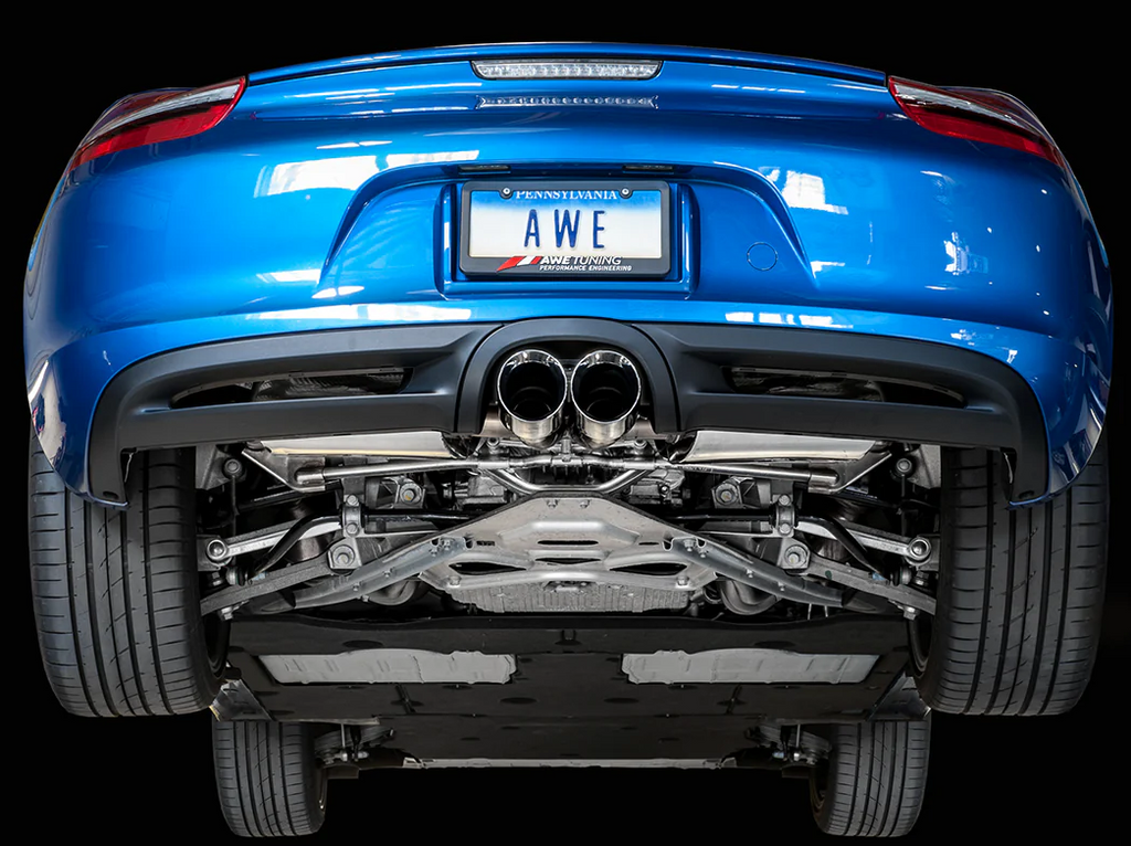 AWE Tuning Porsche 981 Performance Exhaust System - w/Diamond Black Tips
