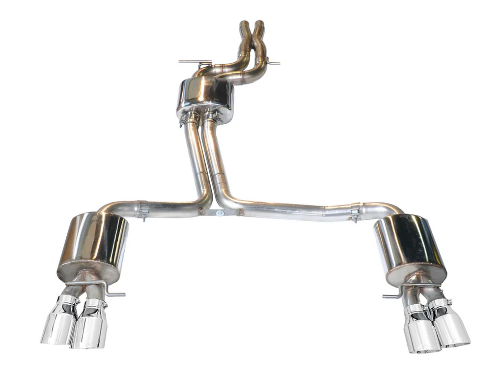 AWE Tuning Audi B8.5 S4 3.0T Touring Edition Exhaust System - Chrome Silver Tips (102mm)
