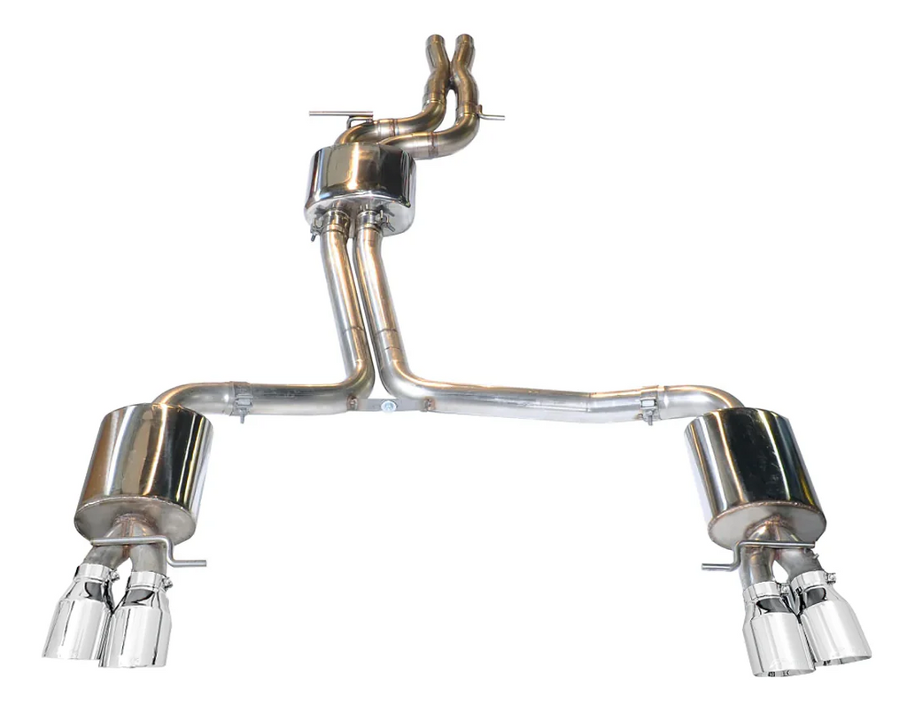 AWE Tuning Audi B8 / B8.5 S4 3.0T Touring Edition Exhaust - Chrome Silver Tips (90mm)