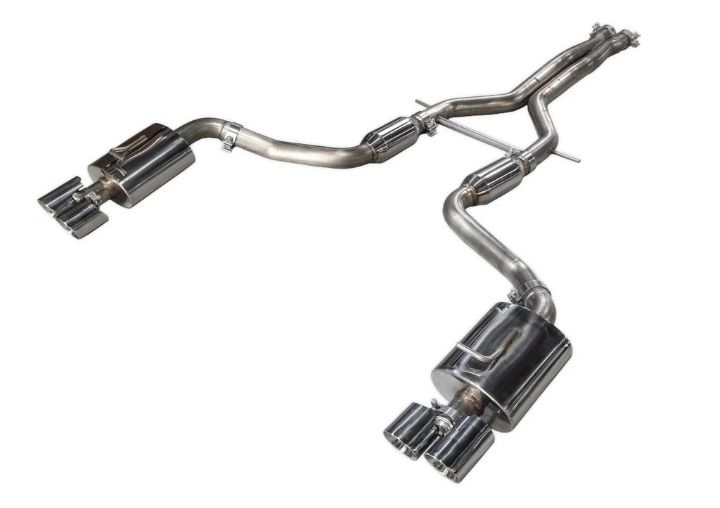 AWE Tuning Panamera Turbo Performance Exhaust System Touring Edition Polished Silver Tips