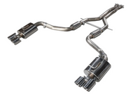 AWE Tuning Panamera Turbo Performance Exhaust System Track Edition Polished Silver Tips