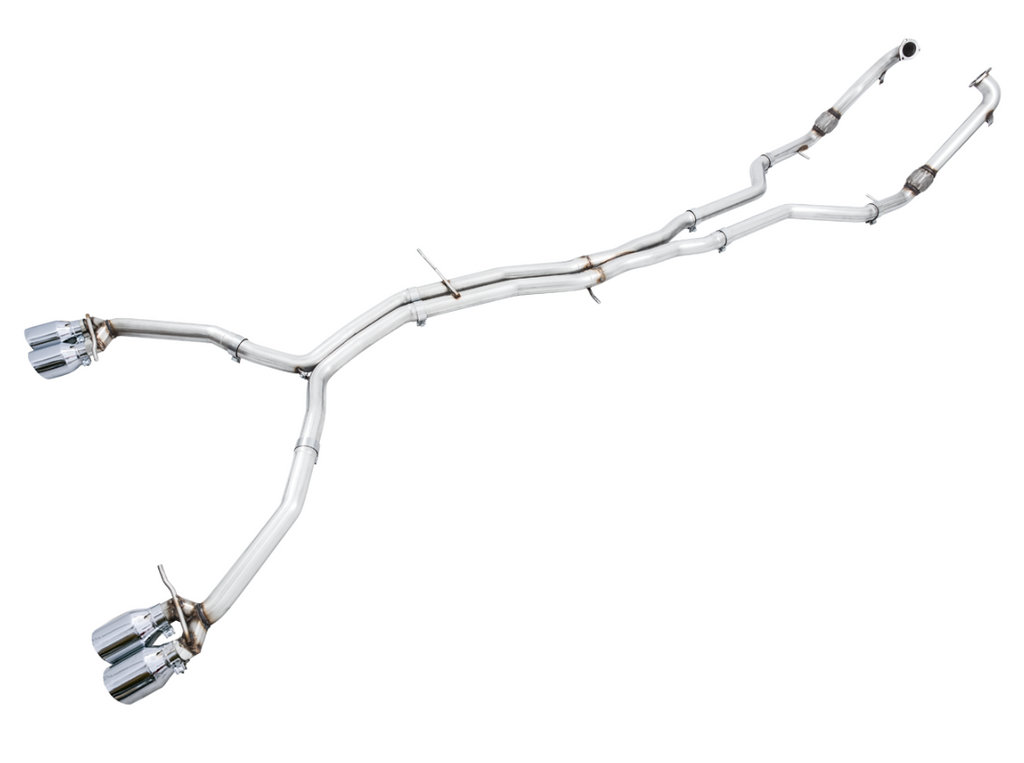 AWE Tuning Audi B9 S5 Coupe 3.0T Track Edition Exhaust - Chrome Silver Tips (90mm)