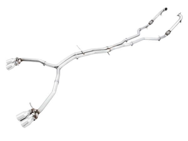 AWE Tuning Audi B9 S5 Sportback Track Edition Exhaust - Non-Resonated (Silver 90mm Tips)