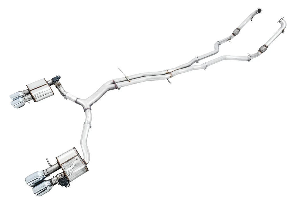 AWE Tuning Audi B9 S5 Sportback Track Edition Exhaust - Non-Resonated (Silver 102mm Tips)