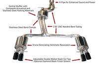 AWE Tuning Audi B8.5 S4 3.0T Touring Edition Exhaust System - Diamond Black Tips (102mm)