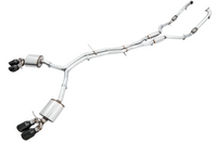 AWE Tuning Audi B9 S4 Touring Edition Exhaust - Non-Resonated (Black 102mm Tips)