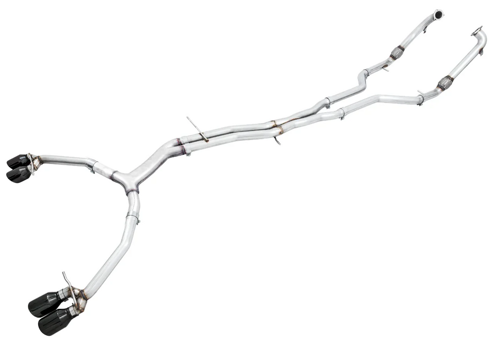 AWE Tuning Audi B9 S5 Sportback Track Edition Exhaust - Non-Resonated (Black 102mm Tips)