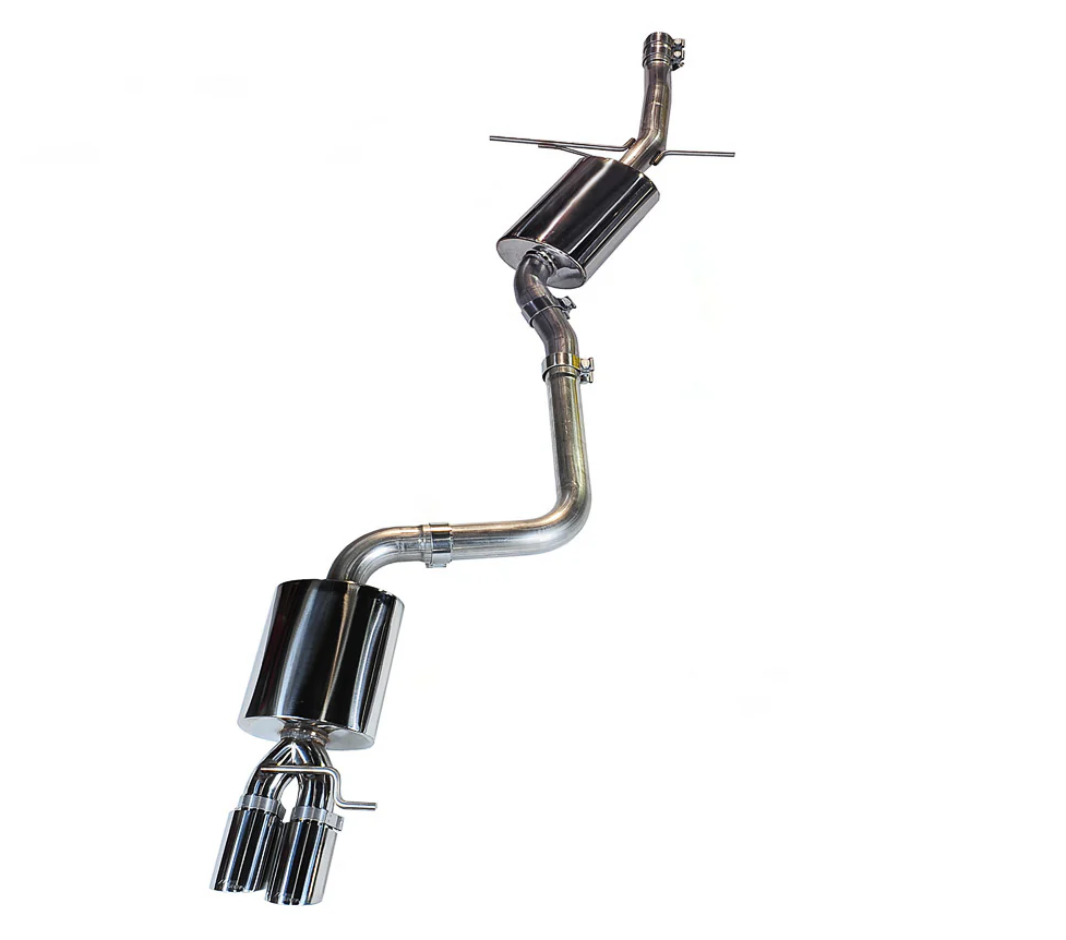 AWE Tuning Audi B8 A4 Touring Edition Exhaust - Single Side Polished Silver Tips