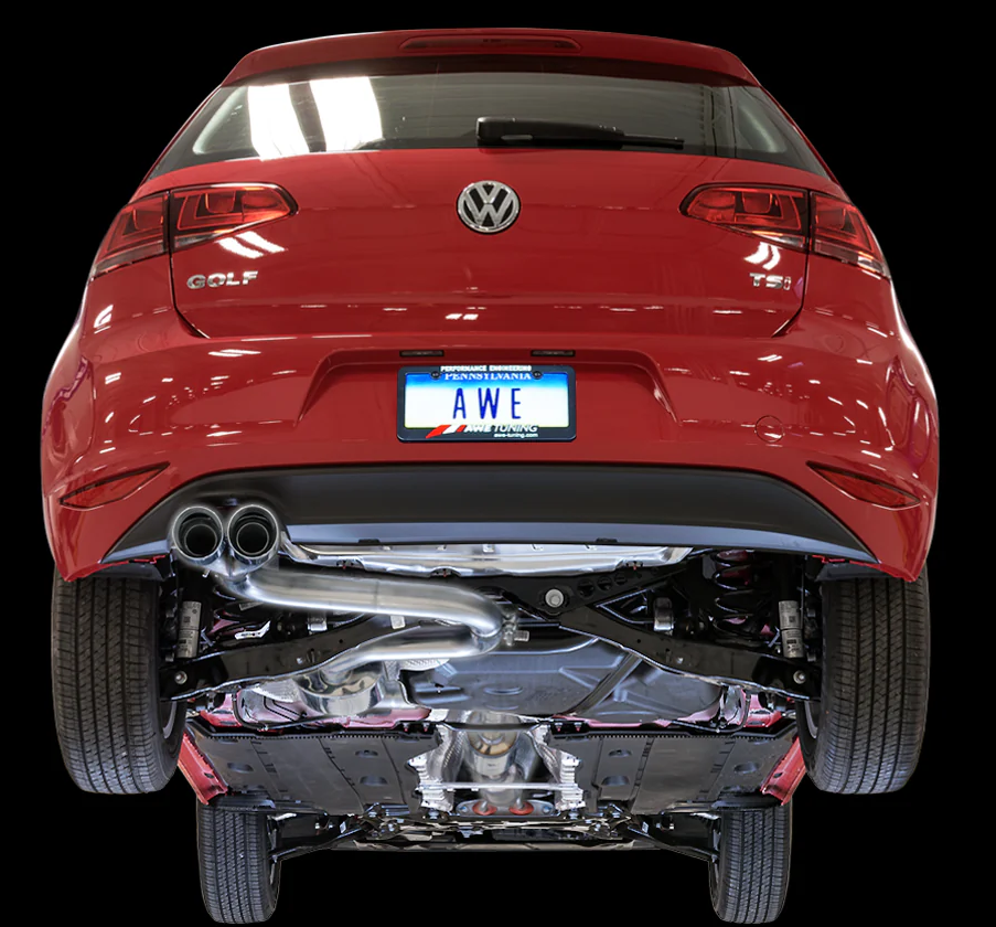 AWE Tuning VW MK7 Golf 1.8T Touring Edition Exhaust w/Chrome Silver Tips (90mm)