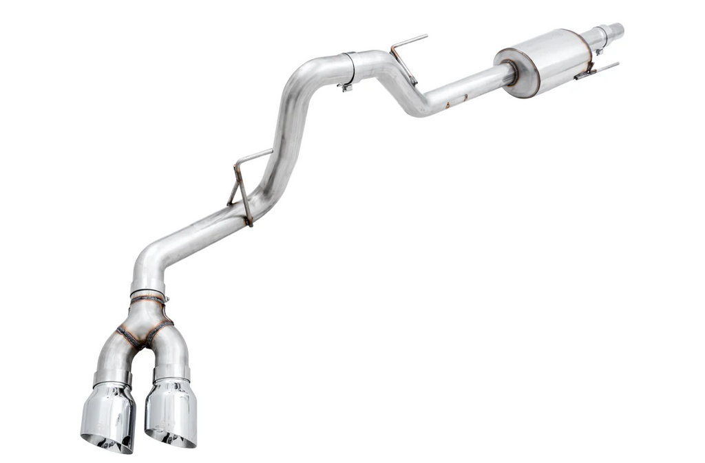 AWE Tuning 2015+ Ford F-150 0FG Single Exit Performance Exhaust System w/4.5in Chrome Silver Tips
