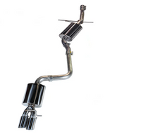 AWE Tuning Audi B8 A4 Touring Edition Exhaust - Single Side Diamond Black Tips