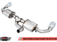 AWE Tuning 07-18 Jeep Wrangler JK/JKU 3.6L Tread Edition Axle-Back Dual Exhaust - Chrome Silver Tips