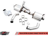 AWE Tuning 07-18 Jeep Wrangler JK/JKU 3.6L Tread Edition Axle-Back Dual Exhaust - Chrome Silver Tips