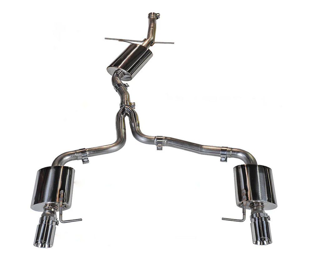 AWE Tuning Audi B8 A5 2.0T Touring Edition Exhaust - Dual Outlet Polished Silver Tips