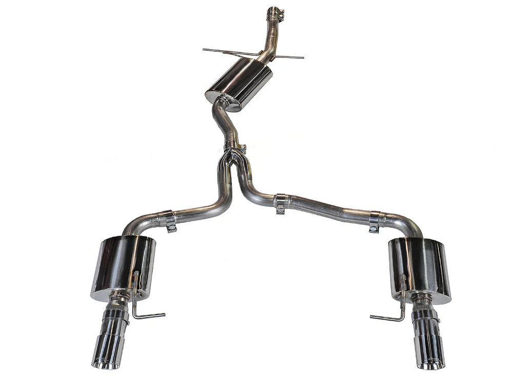 AWE Tuning Audi B8 A4 Touring Edition Exhaust - Dual Outlet Polished Silver Tips