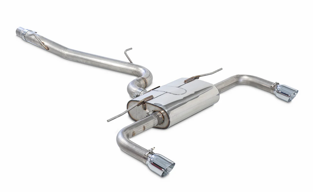 AWE Tuning Audi 8V A3 Touring Edition Exhaust - Dual Outlet Chrome Silver 90 mm Tips