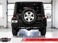 AWE Tuning 2018+ Jeep Wrangler JL/JLU Tread Edition Axle-Back Dual Exhaust - Diamond Black Tips