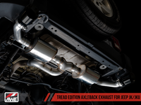 AWE Tuning 2018+ Jeep Wrangler JL/JLU Tread Edition Axle-Back Dual Exhaust - Diamond Black Tips