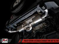 AWE Tuning 2018+ Jeep Wrangler JL/JLU Tread Edition Axle-Back Dual Exhaust - Diamond Black Tips