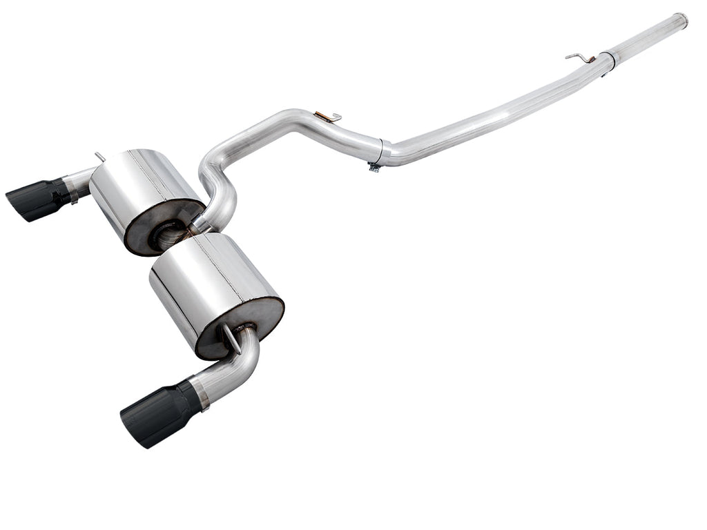 AWE Tuning Ford Focus RS Touring Edition Cat-back Exhaust - Non-Resonated - Diamond Black Tips