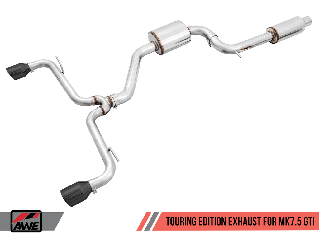 AWE Tuning Volkswagen GTI MK7.5 2.0T Touring Edition Exhaust w/Diamond Black Tips 102mm