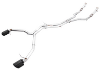 AWE Tuning Audi B9 RS 5 Sportback Track Edition Resonated for Perf Cats Exhaust w/Diamond Black Tips