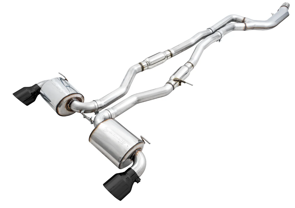 AWE 2020 Toyota Supra A90 Resonated Touring Edition Exhaust - 5in Diamond Black Tips