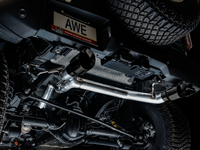 AWE Tuning 2021+ Ford Bronco 0FG Dual Rear Exit Exhaust w/Diamond Black Tips & Bash Guard