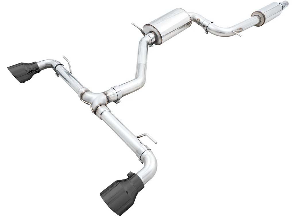 AWE 2022 VW GTI MK8 Touring Edition Exhaust - Diamond Black Tips