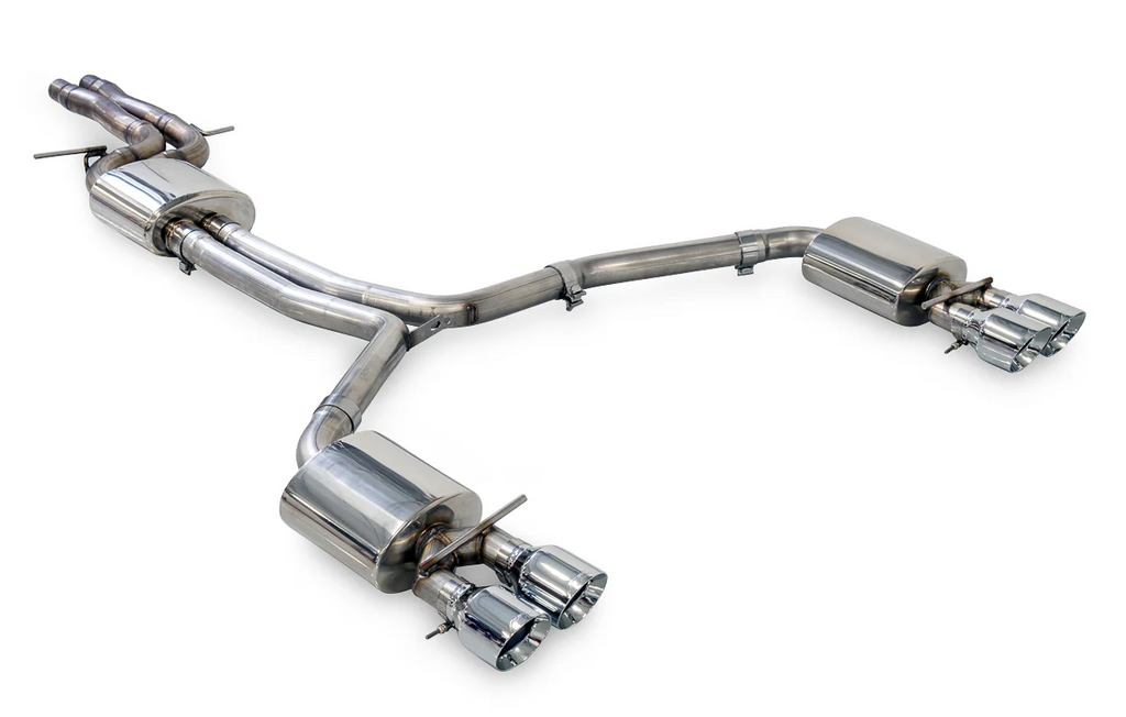 AWE Tuning Audi C7.5 A6 3.0T Touring Edition Exhaust - Quad Outlet Chrome Silver Tips