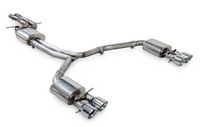 AWE Tuning Audi C7.5 A6 3.0T Touring Edition Exhaust - Quad Outlet Chrome Silver Tips