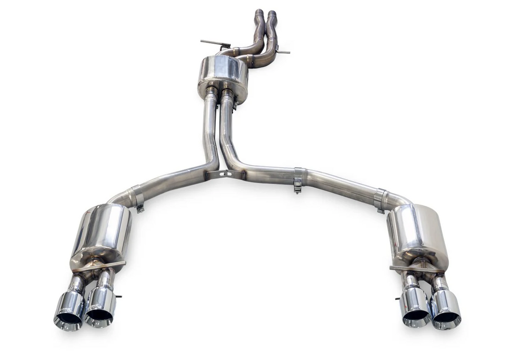 AWE Tuning Audi C7 A7 3.0T Touring Edition Exhaust - Quad Outlet Chrome Silver Tips