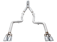 AWE Tuning 2015+ Dodge Challenger 6.4L/6.2L SC Track Edition Exhaust - Quad Chrome Silver Tips