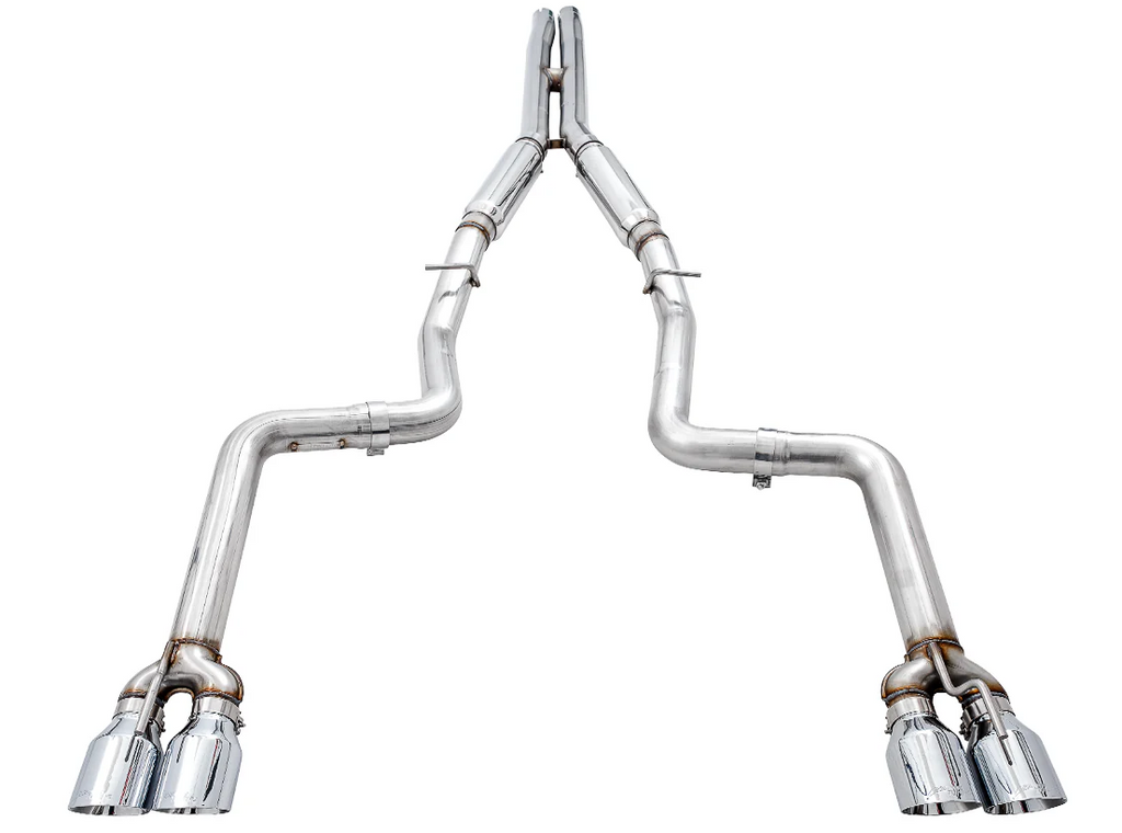 AWE Tuning 2017+ Dodge Challenger 5.7L Track Edition Exhaust - Chrome Silver Quad Tips