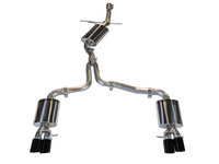 AWE Tuning Audi B8 A4 Touring Edition Exhaust - Quad Tip Diamond Black Tips - Does not fit Cabriolet