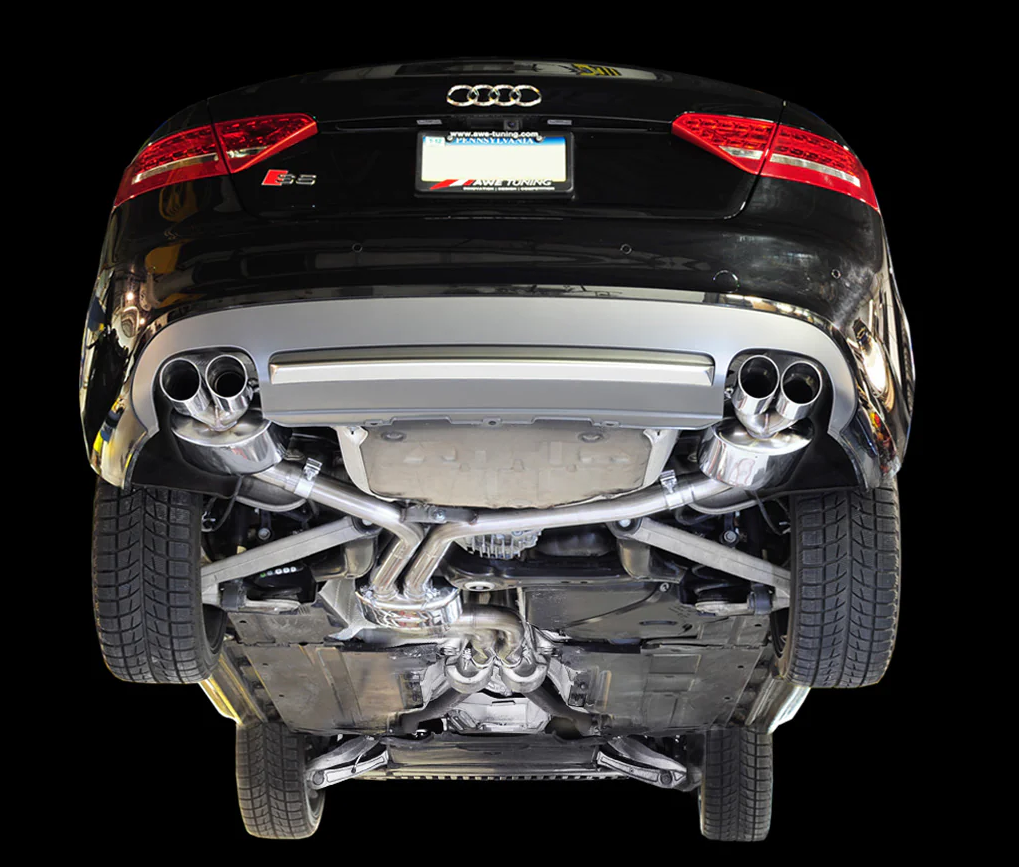 AWE Tuning Audi B8 S5 4.2L Touring Edition Exhaust System - Polished Silver Tips