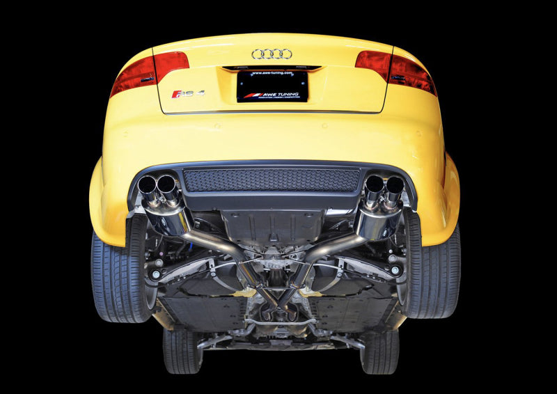 AWE Tuning Audi B7 RS4 Touring Edition Exhaust - Diamond Black Tips