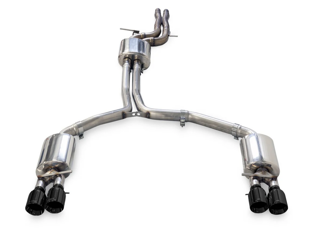 AWE Tuning Audi C7 A7 3.0T Touring Edition Exhaust - Quad Outlet Diamond Black Tips