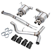 AWE Tuning Subaru STI VA / WRX GV / STI GV Sedan Touring Edition Exhaust - Diamond Black Tip (102mm)