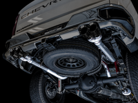 AWE Tuning 4th Gen GM 1500 5.3L 0FG Catback Split Rear Exit (w/ Bumper Cutouts) - Quad Diamond Tips
