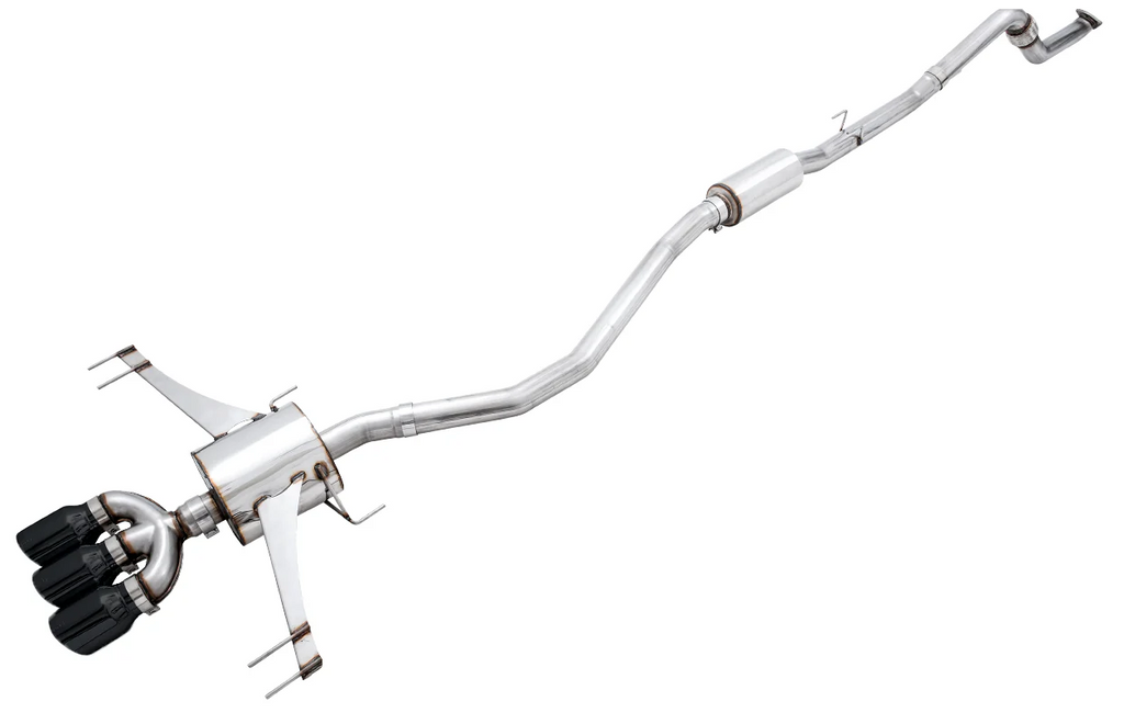 AWE Tuning 2017+ Honda Civic Type R Touring Edition Exhaust w/Front Pipe & Triple Diamond Black Tips