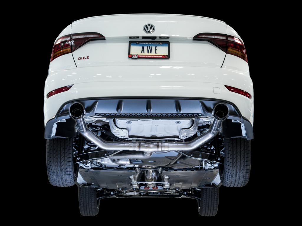 AWE Tuning 18-21 Volkswagen Jetta GLI Mk7 Track Edition Exhaust - Chrome Silver Tips (Fits OEM DP)