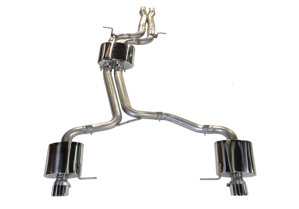 AWE Tuning Audi 8R Q5 3.2L Non-Resonated Exhaust System (Downpipe-Back) - Polished Silver Tips