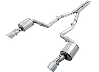 AWE Tuning 2015+ Dodge Charger 6.4L/6.2L SC Non-Resonated Touring Edition Exhaust - Silver Tips