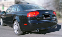 AWE Tuning Audi B7 A4 3.2L Track Edition Dual Tip Exhaust - Diamond Black Tips