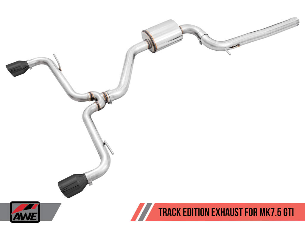 AWE Tuning Volkswagen GTI MK7.5 2.0T Track Edition Exhaust w/Diamond Black Tips 102mm