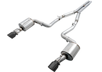 AWE Tuning 2015+ Dodge Charger 6.4L/6.2L Non-Resonated Touring Edition Exhaust - Diamond Blk Tips
