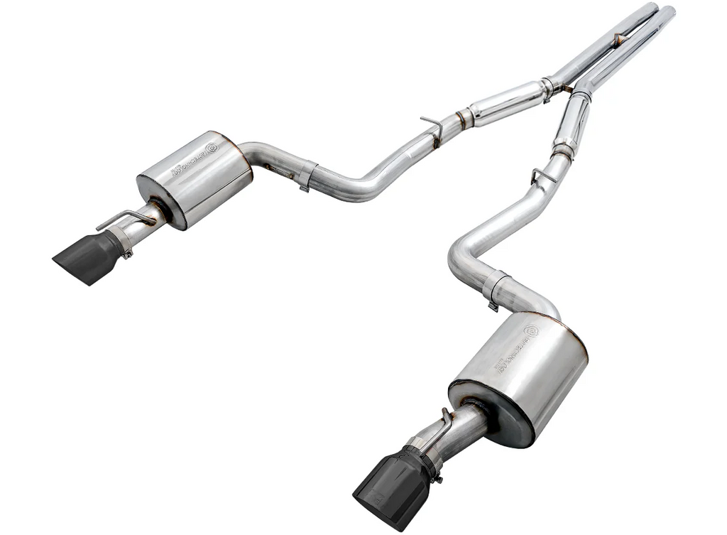 AWE Tuning 2017+ Dodge Charger 5.7L Touring Edition Exhaust - Non-Resonated - Diamond Black Tips